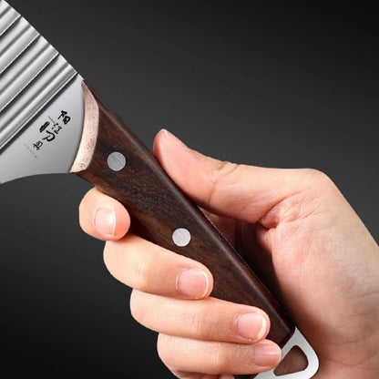 PLYS Potato Slicer Stainless Steel Sharp Wolf Tooth French Fry Cutting Knife Kitchen Multifunctional Wave Blade Potato Knife