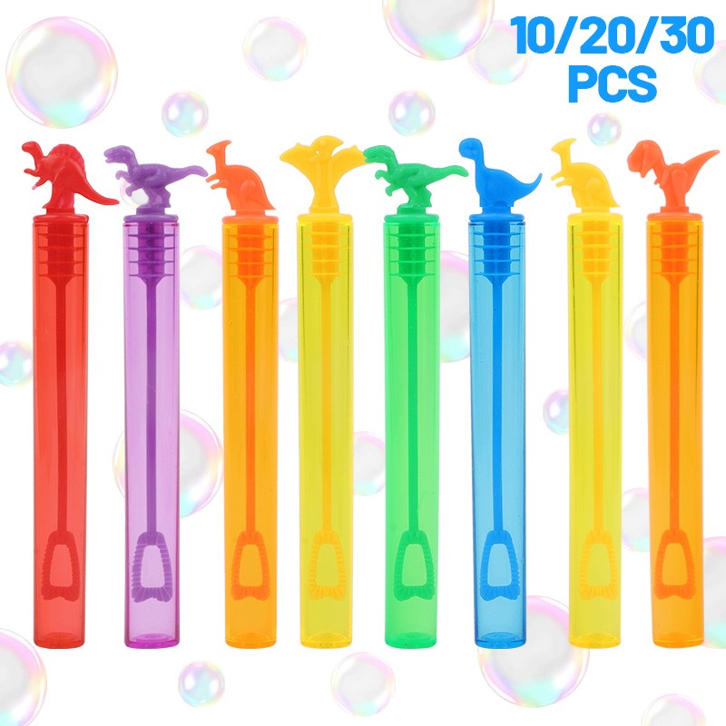 10/20/30Pcs Dinosaur Bubble Tube Empty Soap Bubble Bottle Toys for Kids Birthday Party Favors Wedding Guest Gifts Baby Shower