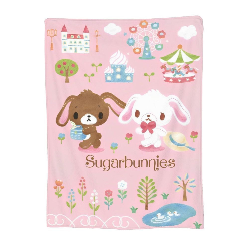 Sugarbunnies Sugar Rabbit Knitted Blanket Fleece Super Soft Throw Blankets for Outdoor Travel Bedroom Quilt