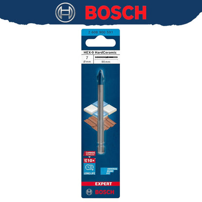 BOSCH EXPERT HEX-9 Broca de cerâmica dura, vida útil 10 vezes mais longa, alta dureza do material, broca de pedra 2608900590 2608900588