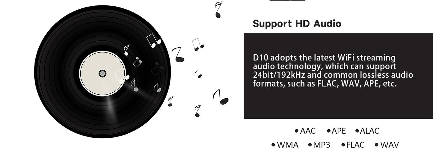 D10 Bluetooth 5.0 Audio Receiver Board Wireless Stereo Music Module Multiroom DIY WiFi Home Audio System
