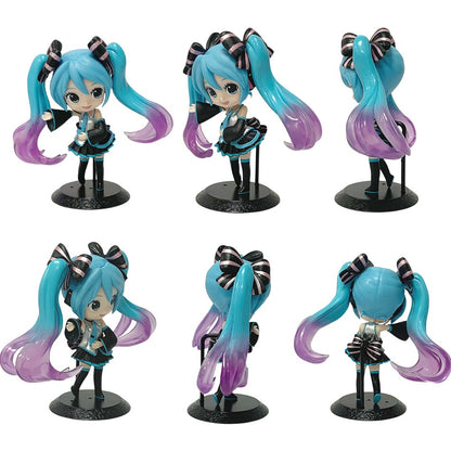 Animação Anime Linda Garota Hatsune Miku Artesanal Diabo Hatsune Miku Orelha de Gato Hatsune Miku Fofa Artesanal Modelo de PVC Decorações