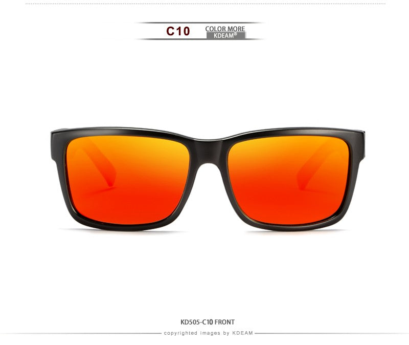 KDEAM Revamp Of Sport Men Sunglasses Polarized Shockingly Colors Sun Glasses Outdoor Driving Photochromic Sunglass With Box