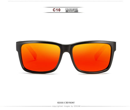 KDEAM Revamp Of Sport Men Sunglasses Polarized Shockingly Colors Sun Glasses Outdoor Driving Photochromic Sunglass With Box