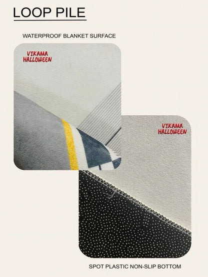 Crystal Velvet Carpet Custom Photo CD Rug Personalized Soft Flannel Anti-Slip Mat for Game Room Halloween Home Decor Gift