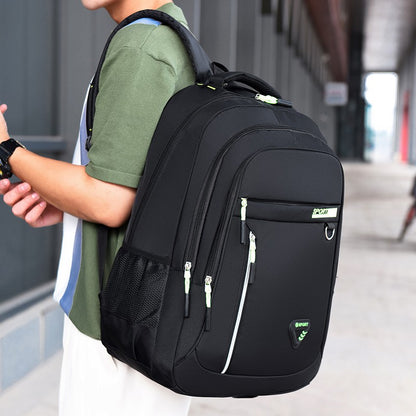 Mochilas Minimalistas de Grande Capacidade Masculinas Impermeáveis Oxford Mochila Escolar para Deslocamento Casual de Negócios Múltiplos Bolsos Bolsa de Viagem