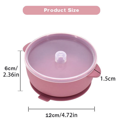 400ML Baby Silicone Bowl With Lid Feeding Tableware Children's Tableware Silicone Plate Set Dishes Kitchenware Baby Plates Bowl