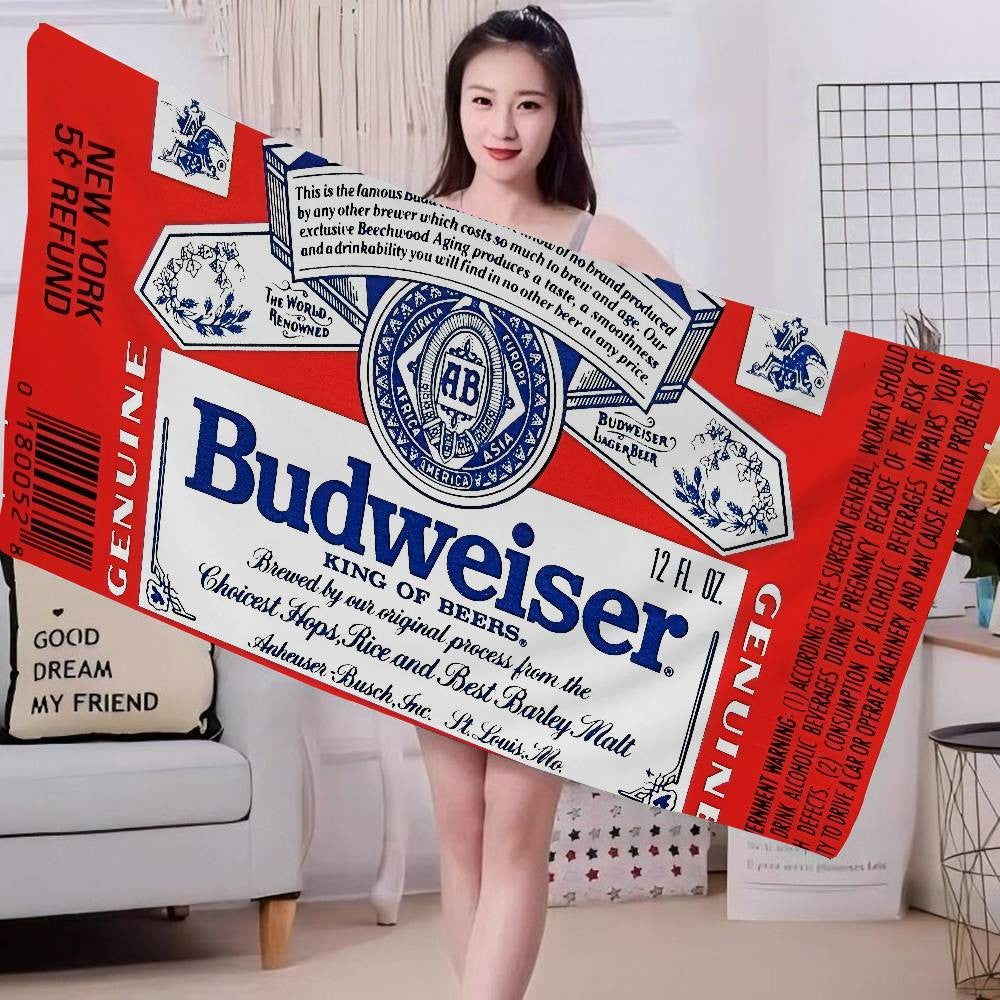 King Of Beer B-Budweiser Big Microfiber Beach Towels Quick Dry Towel Sand Beach Towels Pool Towel For Travel Swim Pool Yoga
