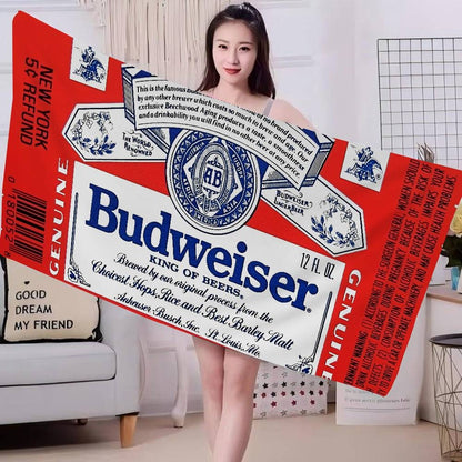 King Of Beer B-Budweiser Big Microfiber Beach Towels Quick Dry Towel Sand Beach Towels Pool Towel For Travel Swim Pool Yoga