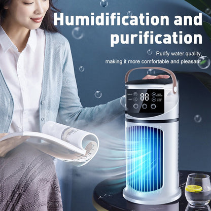 Pulverizador portátil Resfriador de ar de mesa USB Mini ar condicionado Ventilador de refrigeração de ar multifuncional temporizado Refrigerador de ar para casa e escritório