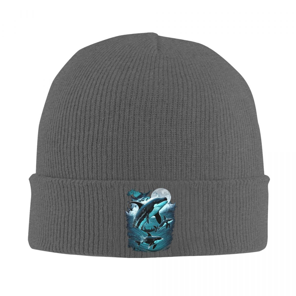 Orca Aquatic Sea Ocean Top Tees Killer Whale Warm Knitted Cap Hip Hop Bonnet Hat Autumn Winter Beanies Hats for Men Women Adult