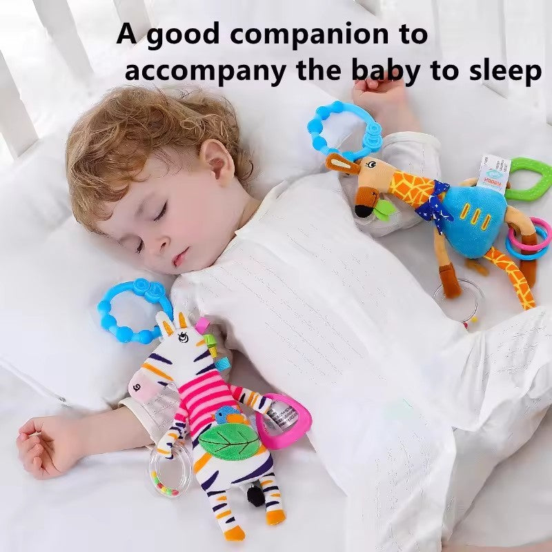 Baby Rattles Soft Giraffe Infant Crib Bed Stroller Spiral For Newborns Car Seat Early Education Development Handle Toys Gifts
