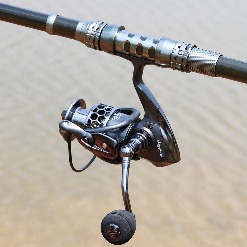 Sougayilang 1.8-3.3m Carbon Fiber Spinning Fishing Rod and 13+1BB Fishing Reel Combo Telescopic Fishing Pole Spinning Reel Kit