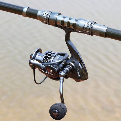 Sougayilang 1.8-3.3m Carbon Fiber Spinning Fishing Rod and 13+1BB Fishing Reel Combo Telescopic Fishing Pole Spinning Reel Kit