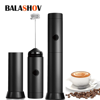 Espumador de Leite Elétrico Multifuncional Potente Batedor de Ovo de Mola Dupla Misturador de Leite Doméstico Ferramenta de Cozinha para Café Latte Cappuccino