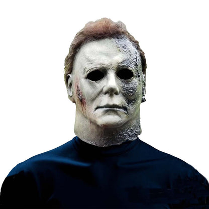 New horror film Michael Myers Mask Halloween Thriller Headset Cosplay Horror Killer Full Face Latex Helmet Party Costume Props