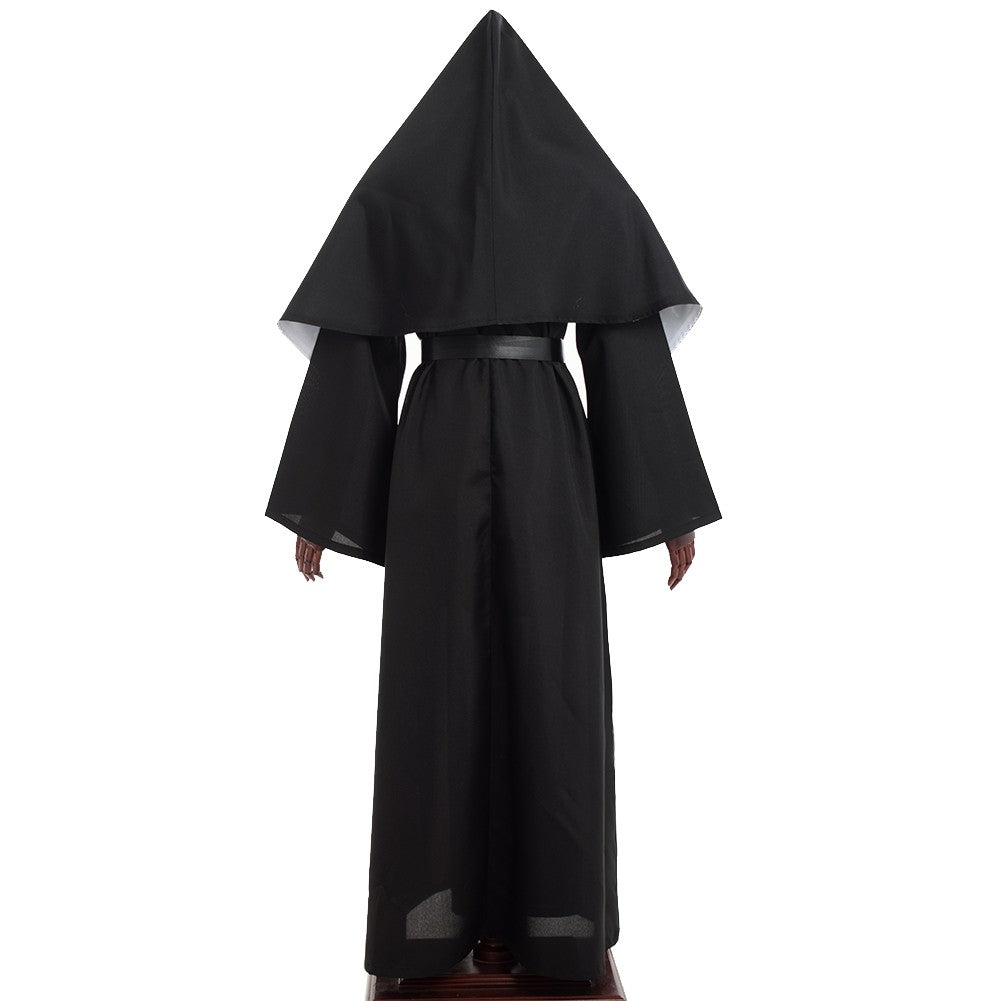 Nun Dress Halloween Costume for Women Scary Cosplay Mary Priest Dresses