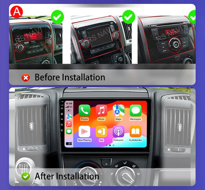 Android 15 para Fiat Ducato Peugeot Boxer Citroen Jumper 2006-2022 2K QLED Rádio Multimídia Estéreo Automotivo GPS CarPlay