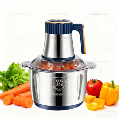 5L Electric Meat Grinders Mixer Machine Stainless Steel Multifunctional Vegetable Slicer Processor Chopper Kitchen Appliances