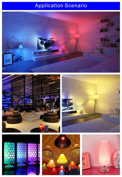 16 Color E27 RGB LED Light Bulb with Remote Control For Room Graden Party Smart Bulb Lamp Dimmer Red Green Blue White Light Bulb