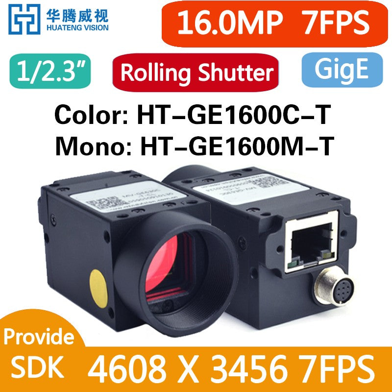 Gigabit Ethernet GigE Visão Computacional Câmera Industrial Colorida Rolling Shutter Montagem C Fornece SDK Windows Linux Demonstração Python