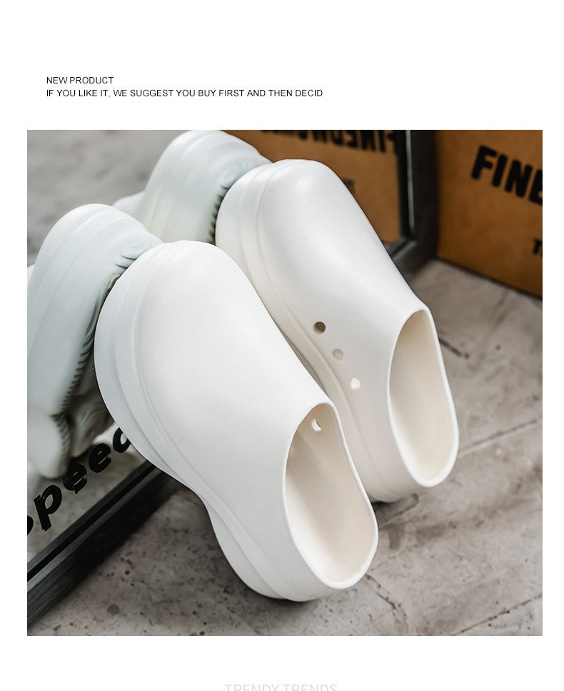 2025 Men Women Chef Shoes Non-slip Waterproof Oil-proof Shoes Comfortable Workers Slippers Outdoor Fishing Shoes EVA