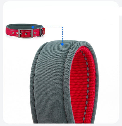 Coleira de cachorro para ambientes externos Fivela de metal Coleira de nylon respirável Coleira de pescoço de alta qualidade para cães de médio e grande porte
