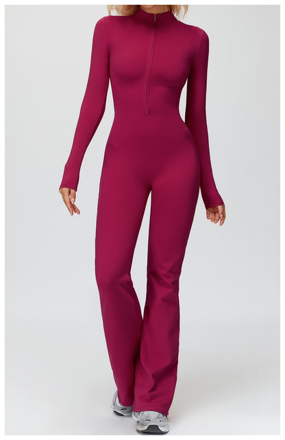 Women Long Sleeves Gym Suit Women Yoga Clothing Sportswear Sports Jumpsuit Female Workout Bodysuits Fitness One-Piece Suit