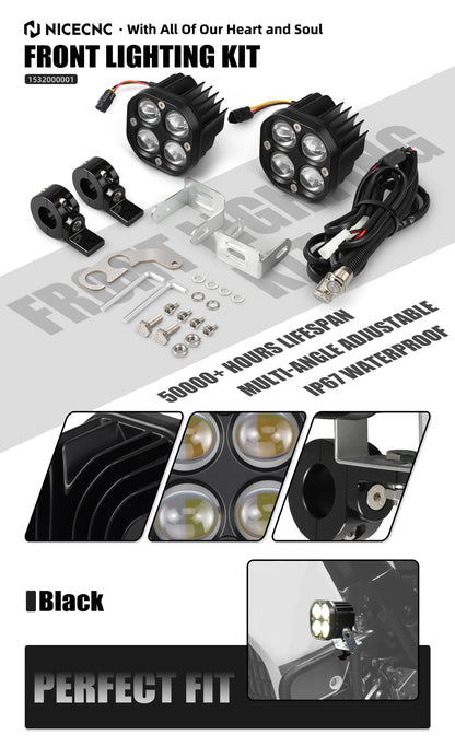 NICECNC para Yamaha Tenere 700 2019-2024 2020 2021 2022 2023 Luz Auxiliar de LED para Motocicleta Kit de Luzes Adicionais Dianteiras