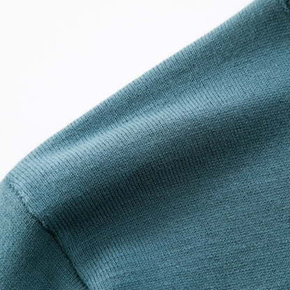 Hot Selling Original Quality Men's Knitted Sweater Striped Sleeves Cartoon Print O-Neck Pullover Autumn Winter Casual Menswear