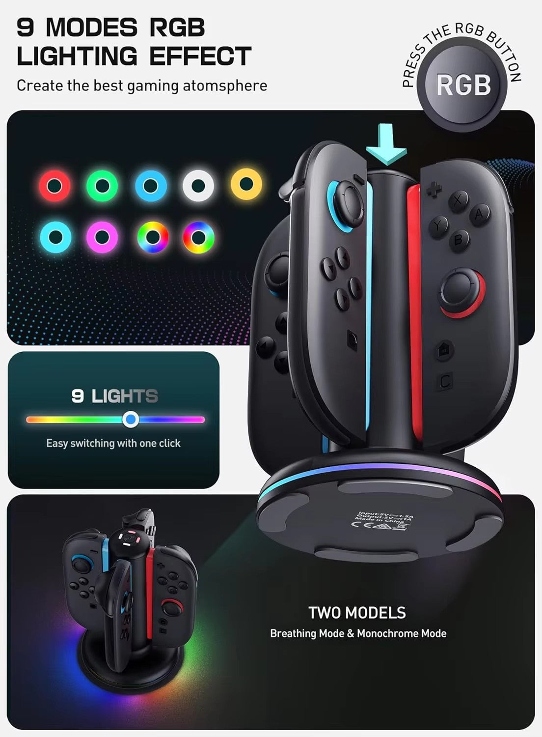 4-In-1 Charger Station For Switch 2 Joy Con Accessories Switch2 Joycon Controller Stand Fast Charging Dock