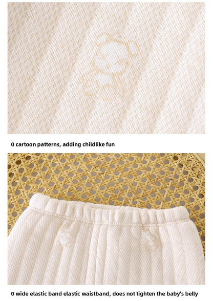 Baby Thermal Pajama Set 3-Layer Cotton Warm Winter Sleepwear Thickened Comfortable Unisex Kids Underwear Boys Girls