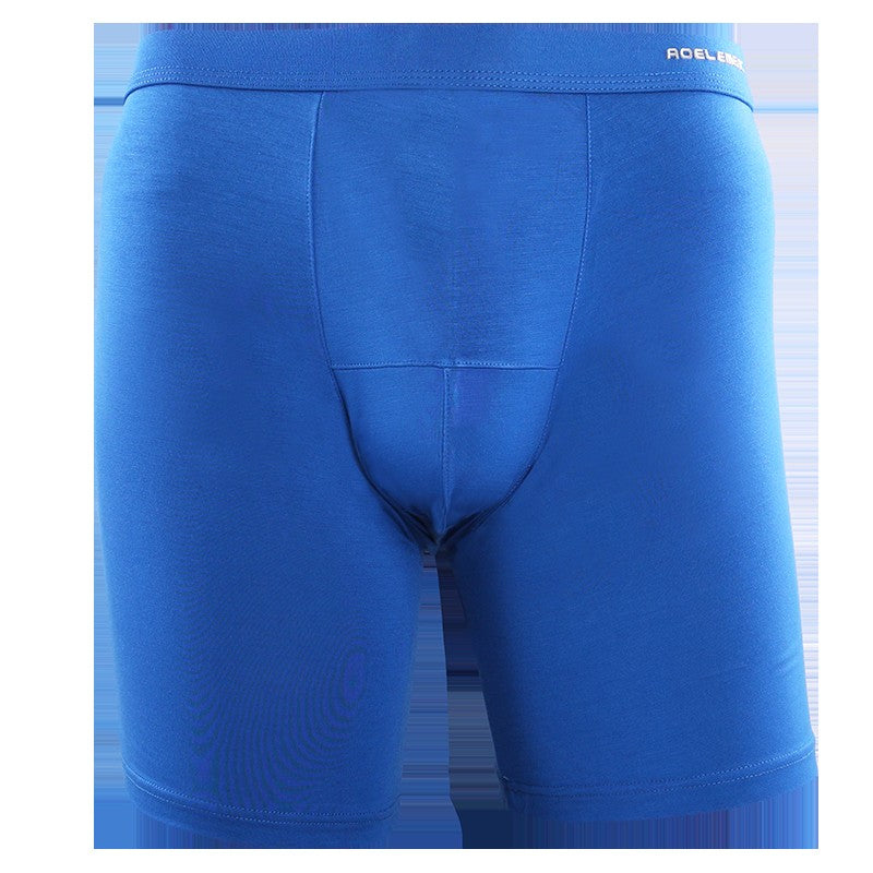 Men's Long Leg Boxer Briefs - Anti-Chafing, Breathable Modal Underwear, Quick-Dry Sports Compression Shorts for Running & Workou