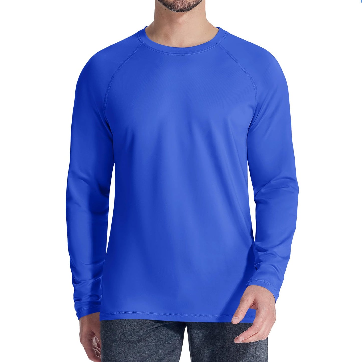 TACVASEN Fleece Lined T-shirts Mens Thermal Long Sleeve T Shirts Winter Autumn Athletic Workout Base Layer Pullover Tops Male