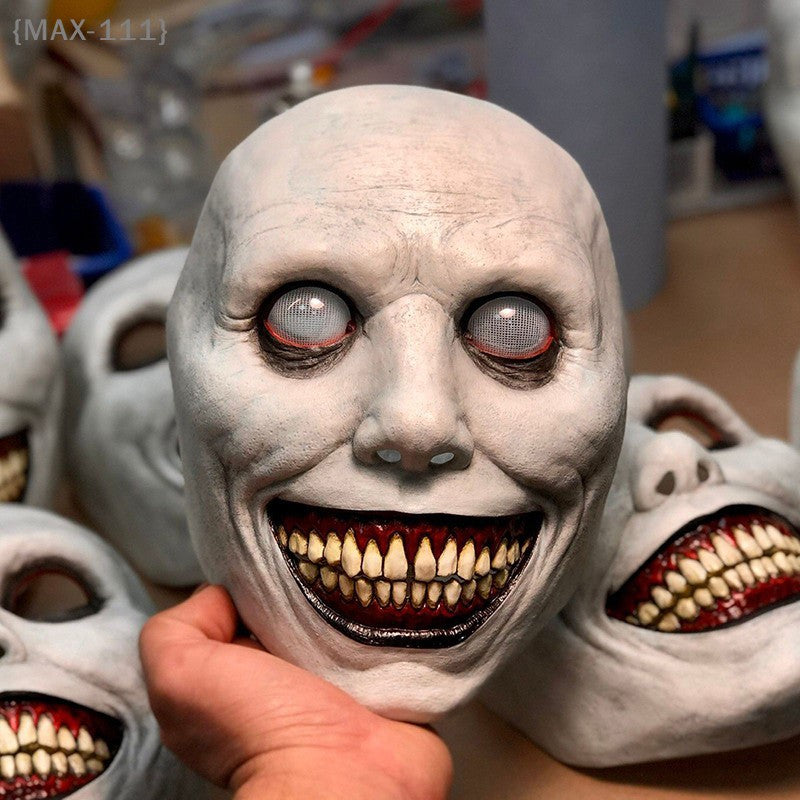 ?F2-MAX-111?The Exorcist Smiling Demon Mask, Evil Creepy Ghost Skull Halloween Mask for Cosplay & Carnival Party