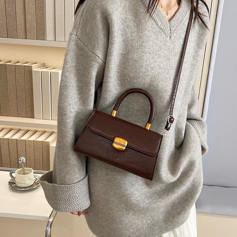 Fashion Solid Color Underarm Bags PU Leather Shoulder Bags for Women Design Luxury Small Handbag Female Subaxillary Clutches