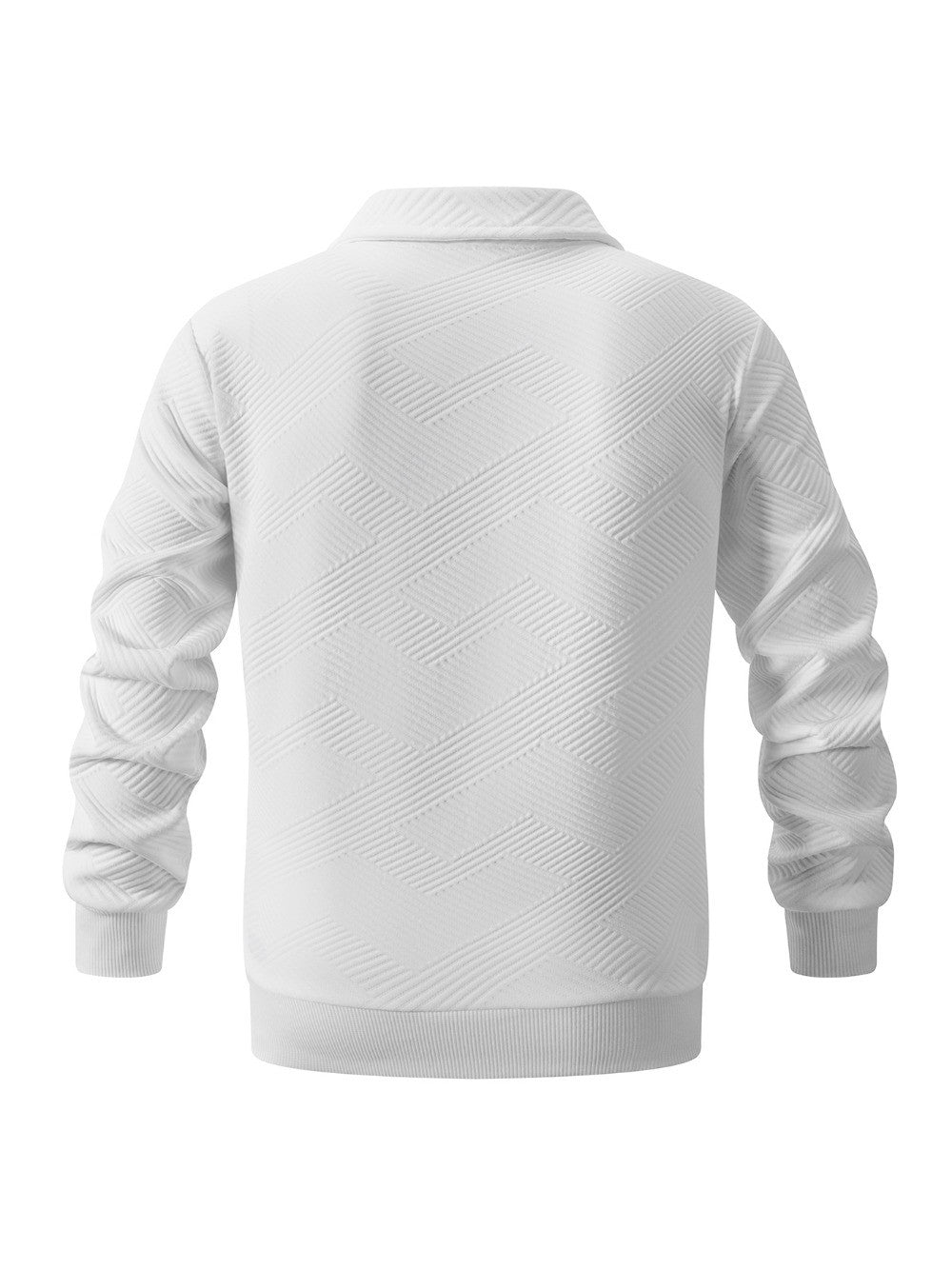 Autumn Men's Casual Sweatshirt Quarter Zip Solid Color Pullover Sweater Outdoor Daily Long Sleeve Polo Turtleneck Male Tops