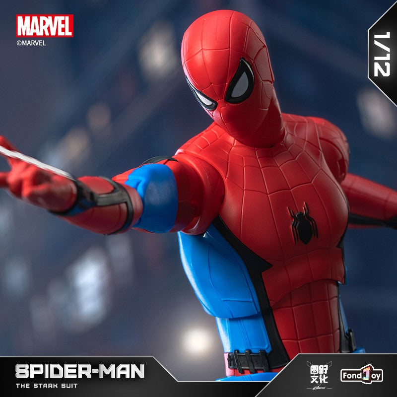 Kit de Modelo Homem-Aranha Fondjoy Escala 1/12 Figura de Ação Articulada Traje Stark da Saga do Infinito Brinquedo Infantil de Presente