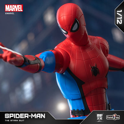 Kit de Modelo Homem-Aranha Fondjoy Escala 1/12 Figura de Ação Articulada Traje Stark da Saga do Infinito Brinquedo Infantil de Presente