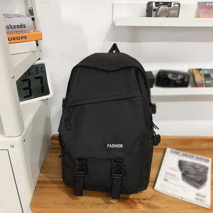 Mochila Escolar para Ensino Médio, Mochila Masculina para Campus, Mochila Feminina de Viagem Simples de Grande Capacidade