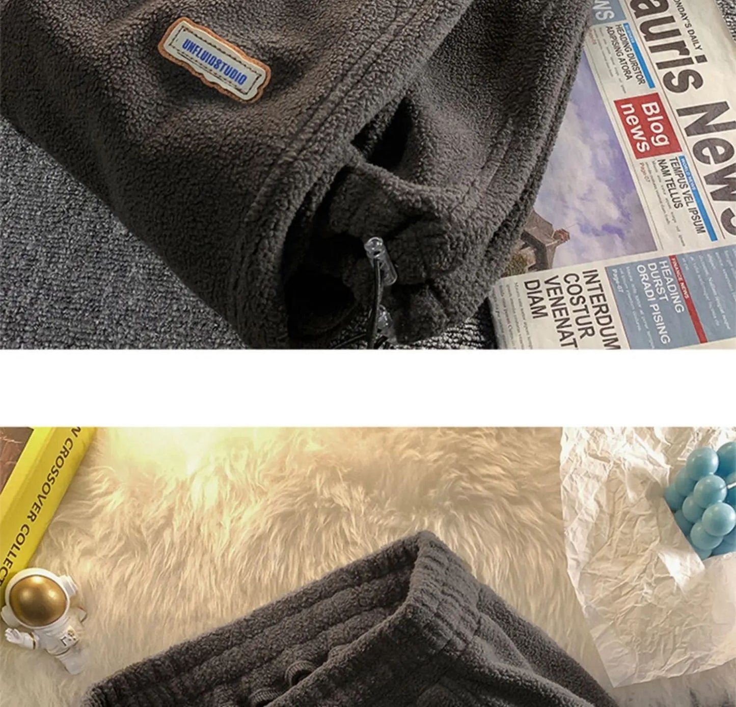 Lamb Velvet Thickened Fleece Women's Casual Pants Autumn Winter Warm Outdoor Wear Loose Fit Sports Trousers