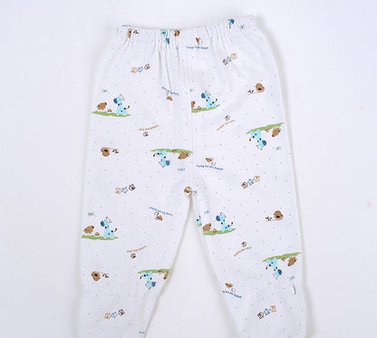 0-3M Newborn Baby Unisex Clothes Underwear Animal Print Shirt and Pants 2PCS Boys Girls Cotton Soft