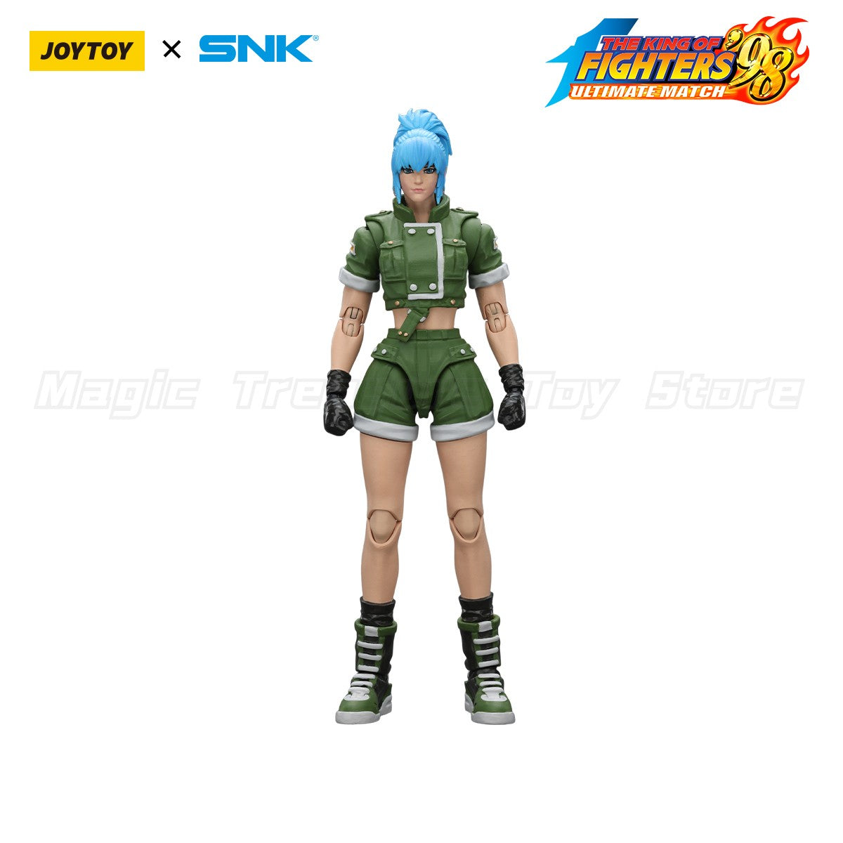 ?Em estoque? Boneco de Ação Original JOYTOY SNK 1/18 KOF'98UM Ikari Warriors Team Leona Heidern Brinquedos Presentes