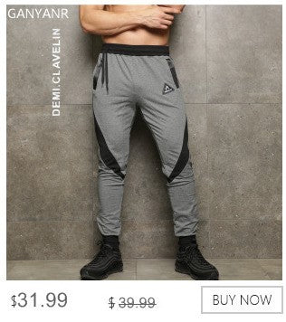 GANYANR Brand Running Pants Men Winter Fitness Crossfit Training Sports Jogger Long Trousers Athletic Loose Jogging Gym Training
