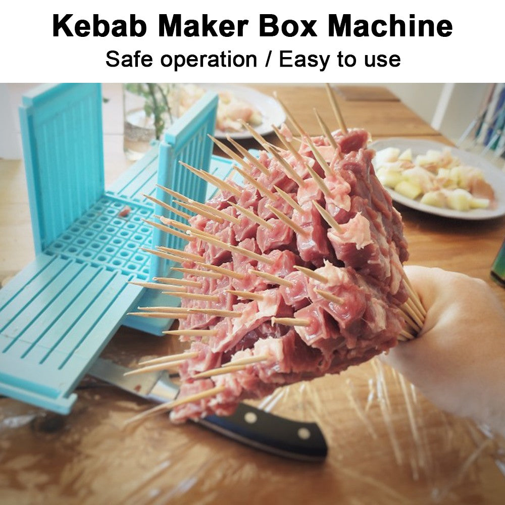 Brochette Maker 49 Holes Beef Barbecue Accessories Kebab Maker Beef Pork Meat Skewer Tools Barbecue Stringer Box Machine