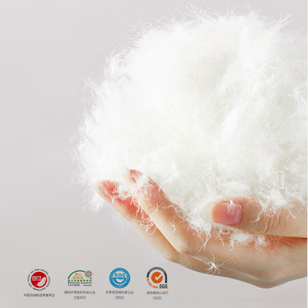 Sondeson Luxury White 100% Goose Down Pillow Down-proof King Queen 100% Cotton Bedding 3D Style Rectangle Pillows For Sleep Gift