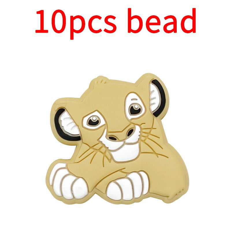 10pcs Mickey Minnie Silicone Pacifier Clips Food Grade Teethers For Baby DIY Baby Soother Nursing Pacifier Chain Accessories