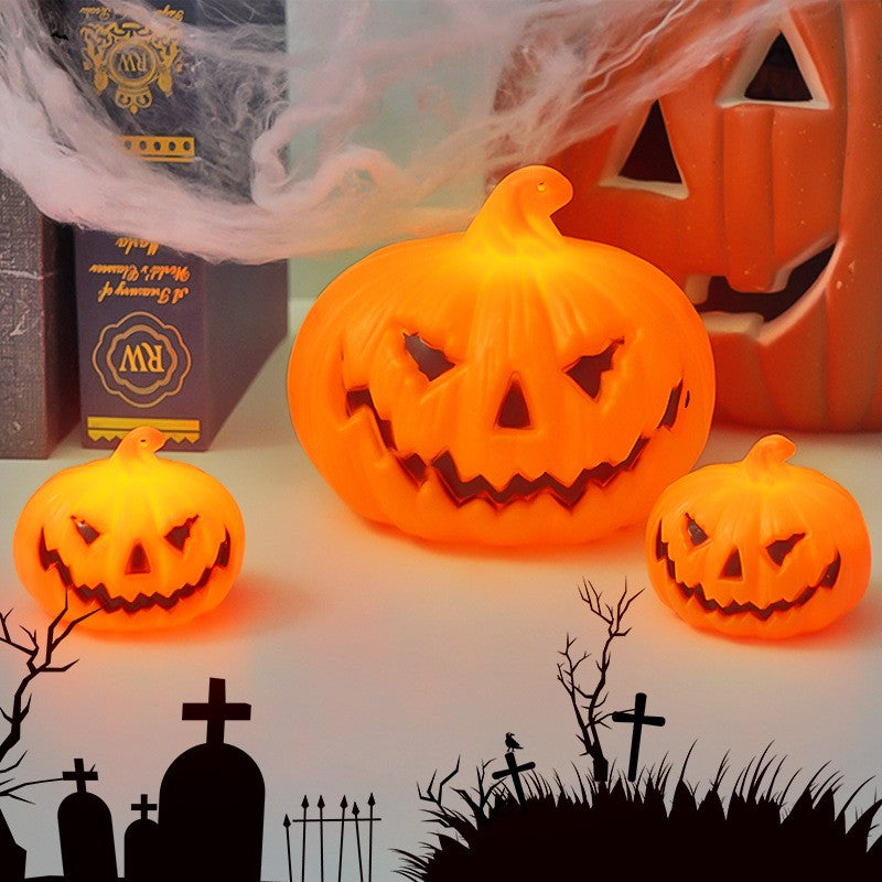 Halloween LED Pumpkin Lamp Ornaments Horror Atmosphere Kids Toy 2026 Halloween Party Home Decor Decoration Supplies