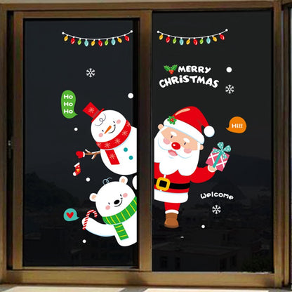 2025 Merry Christmas Wall Sticker Window Glass Merry Christmas Decor for Home Living Room Wall Decor 2026 Happy New Year Sticker