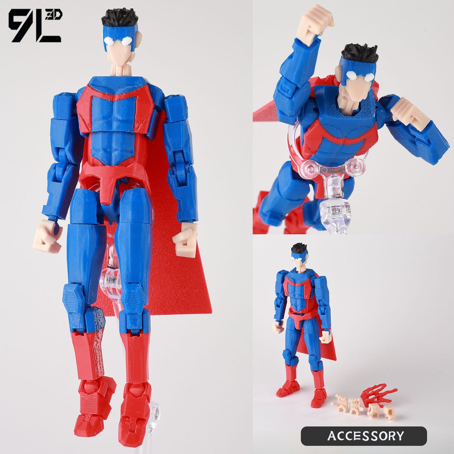9L3D Impresso Invencível Menino Lucky13 Dummy13 Conquistar LEX Allen Super-heróis Anime Brinquedos Bonecos de Ação Modelo de Manequim Enfeites